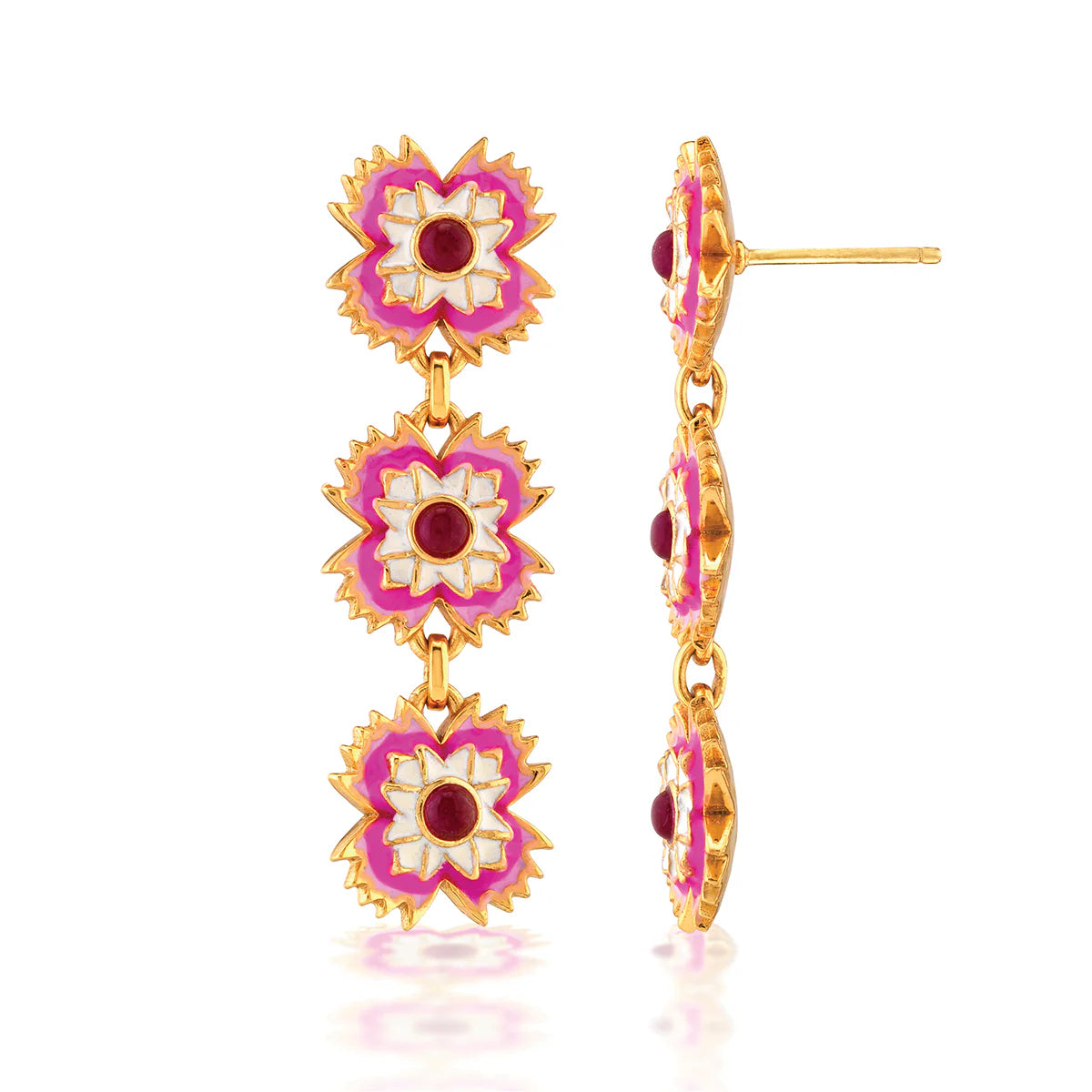 Capucine De Wulf Dianthus Linear Earrings