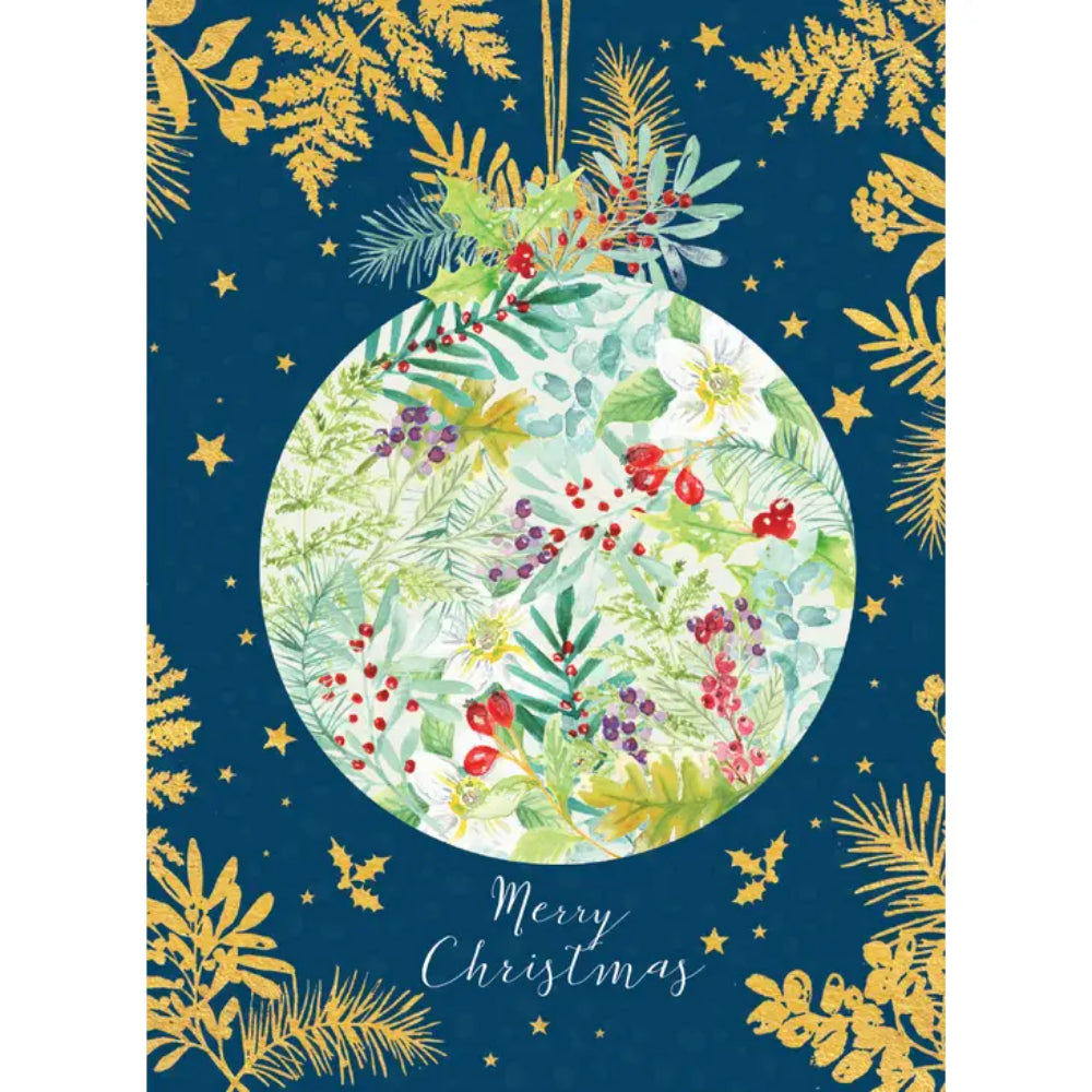 Colorful Bauble Holiday Card