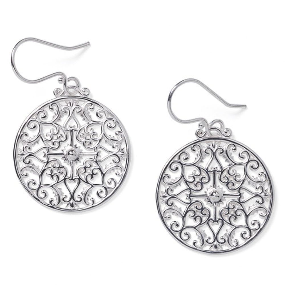 Sterling Silver Open Work Maya Earrings
