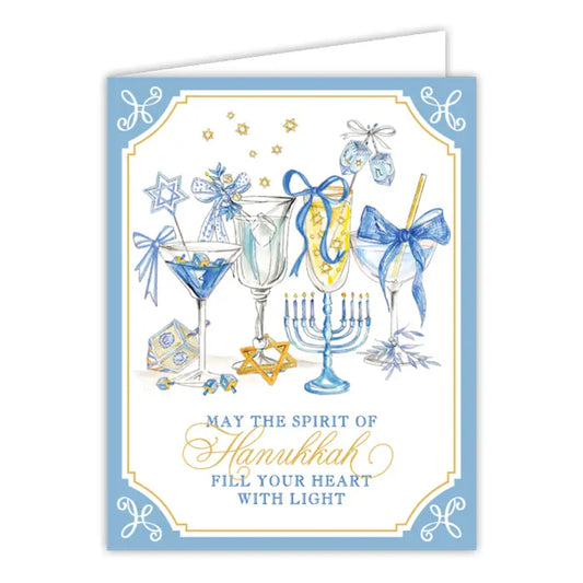 RosanneBeck Collections May the Spirit of Hanukkah Fill Your Heart Greeting Card