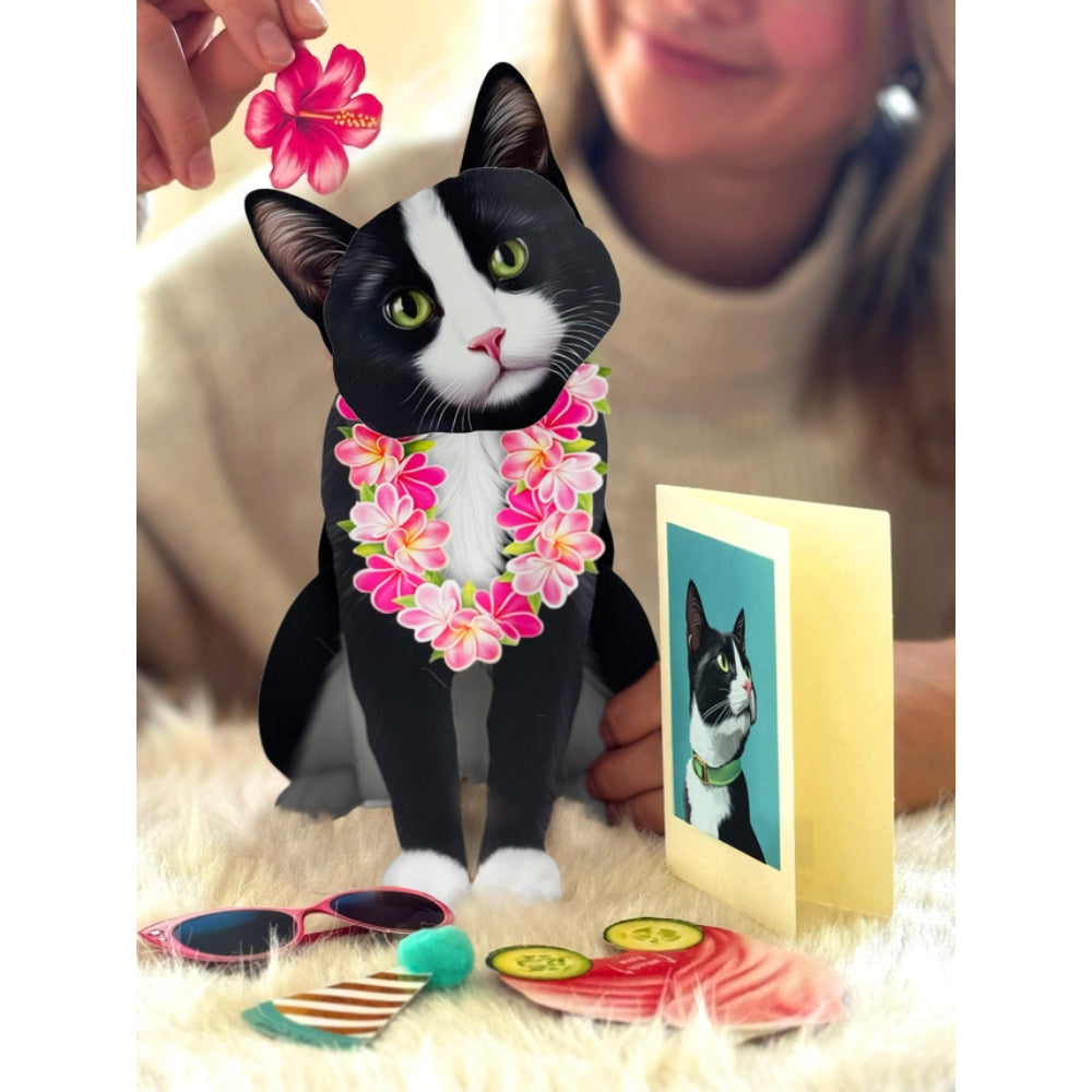 Tuxedo Cat Pop-Up Greeting Cards