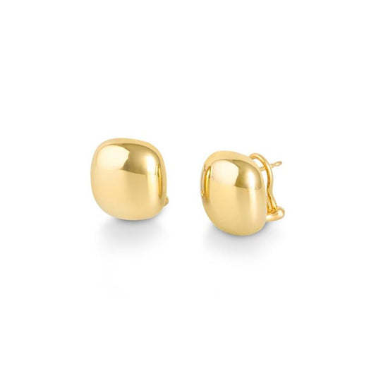 14k Cushion Button Stud Earrings