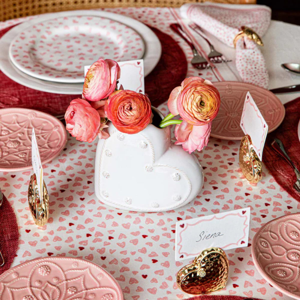 Juliska Berry & Thread 6" Heart Vase- Whitewash