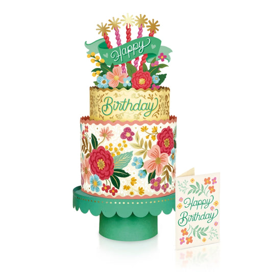 Blooming Birthday Cake Pop-Up Greeting Cards
