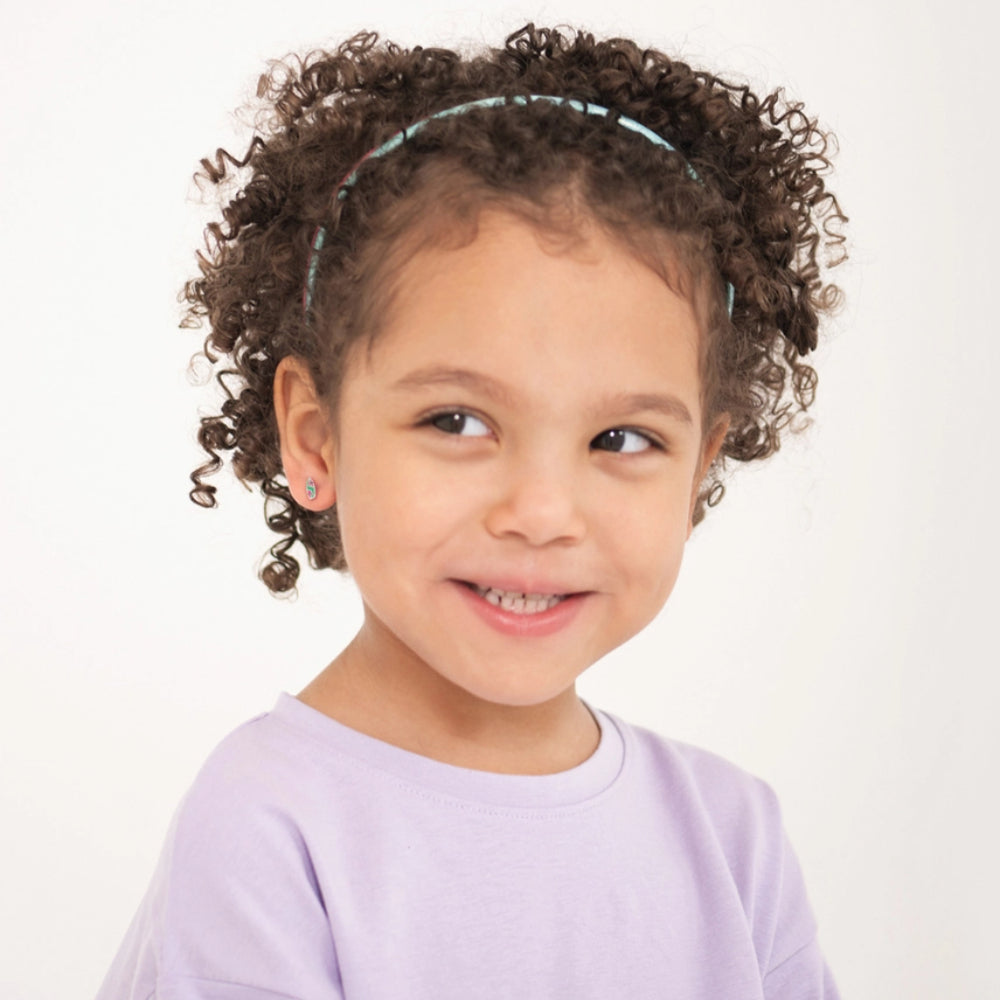 Children's Sterling Silver & Enamel Ride the Wave Earrings