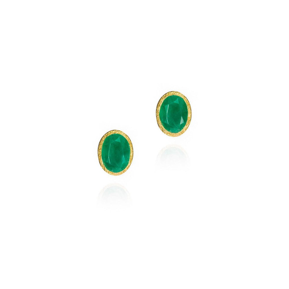 Jorge Revilla Zen Collection Gold-Tone Gemstone Stud Earrings