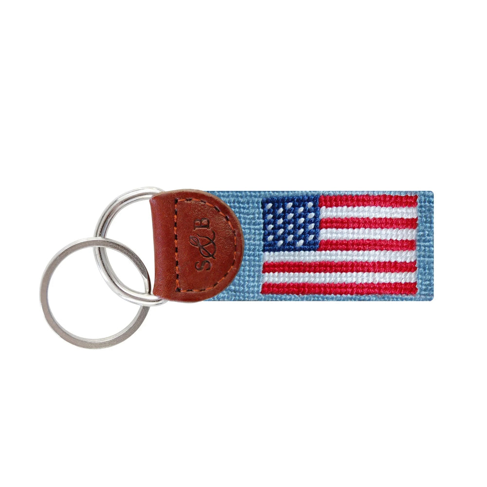Smathers & Branson American Flag Key Fob (Antique Blue)