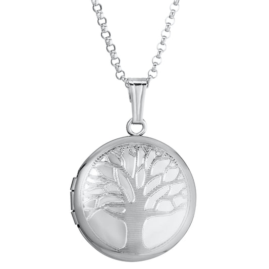 Sterling Silver Family Tree Locket Necklace
