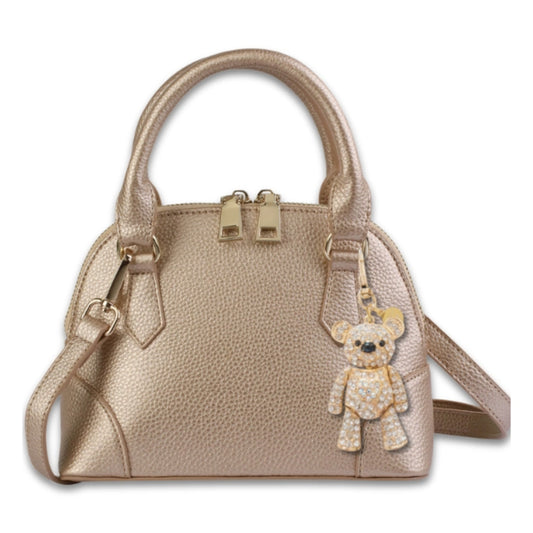 Carrying Kind Gold Charlotte Purse - Crystal Teddy Edition