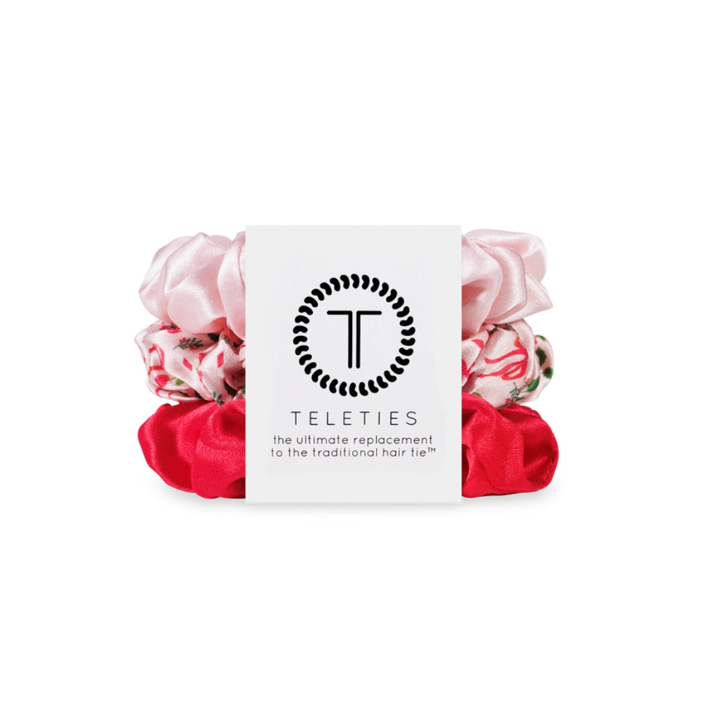 TELETIES Silk Hair Scrunchies - Holiday 2025