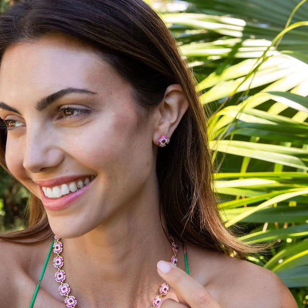 Capucine De Wulf Dianthus Stud Earrings