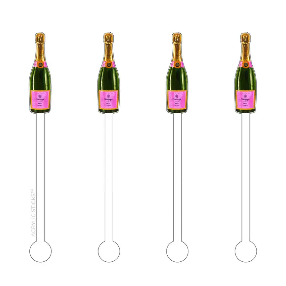 Champagne Acrylic Stir Sticks- Set of 4