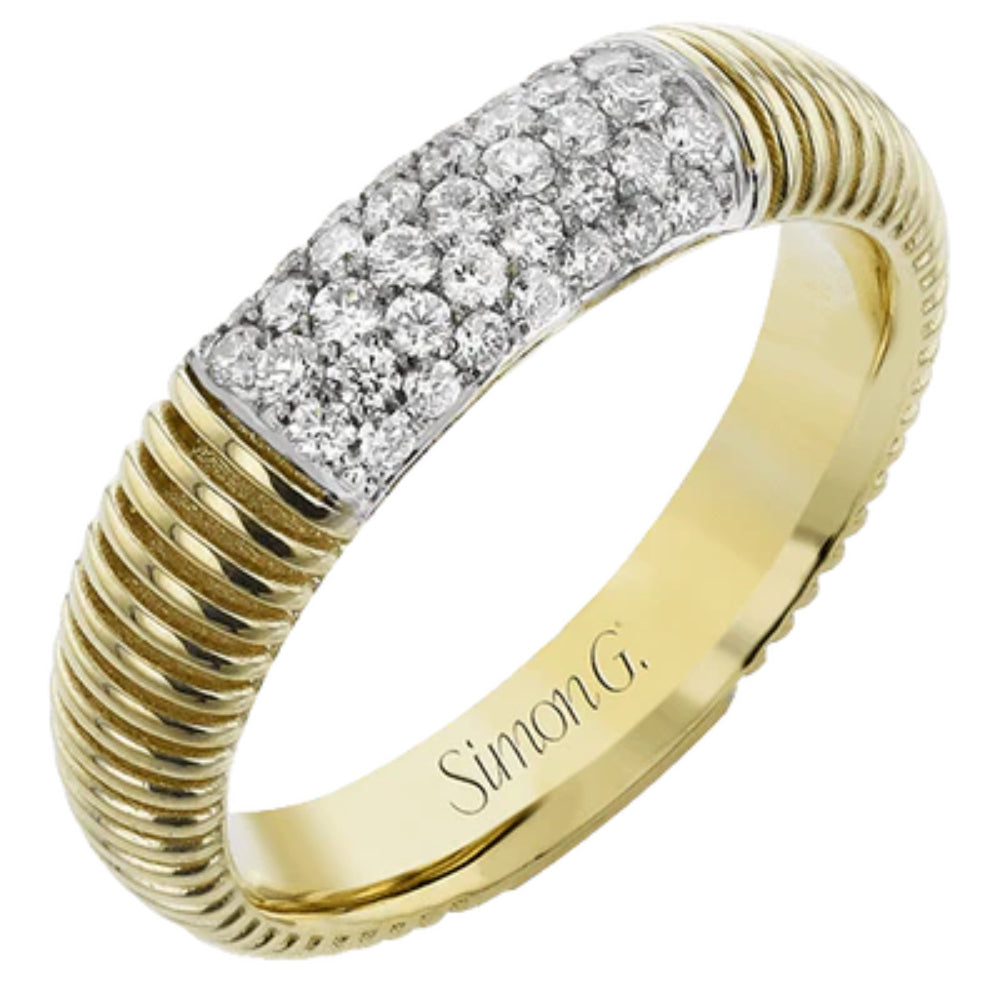 Simon G. 18k Gold Fashion Pave Diamond Ring