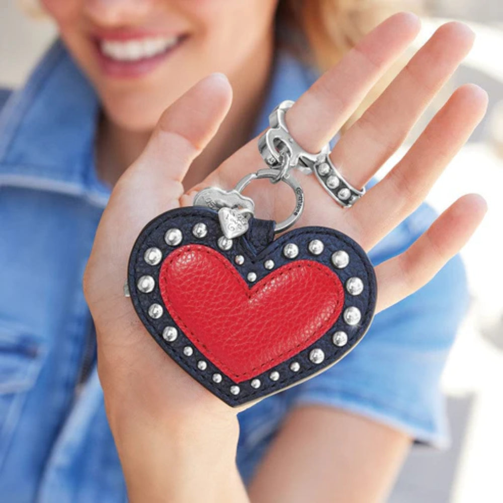 Brighton Fashionista Moody Blue Heart Handbag Fob