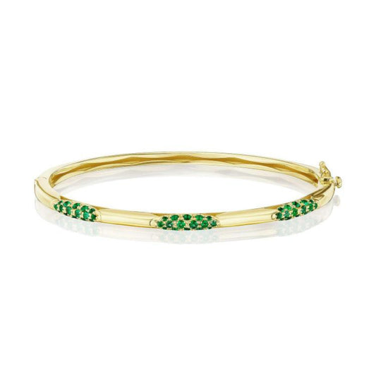 Tacori 18k Gold Crescent Eclipse Emerald Bracelet