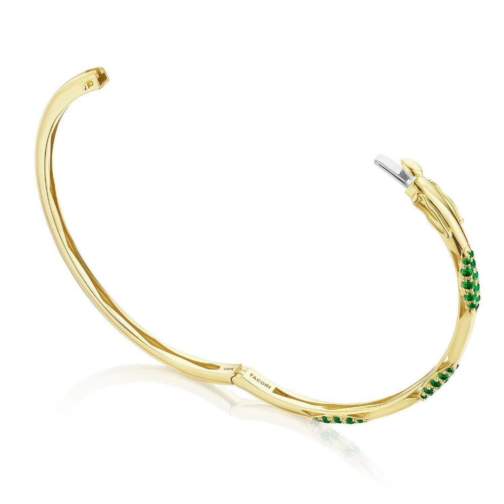 Tacori 18k Gold Crescent Eclipse Emerald Bracelet