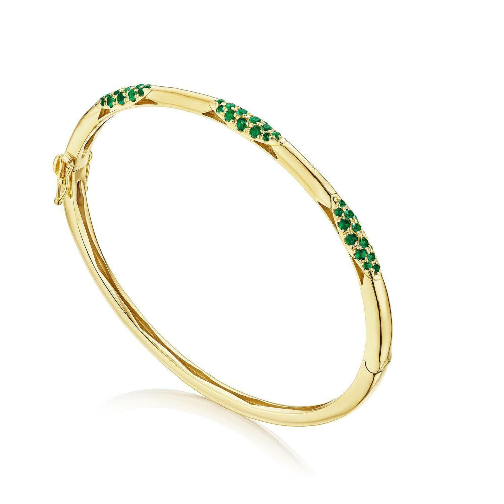 Tacori 18k Gold Crescent Eclipse Emerald Bracelet