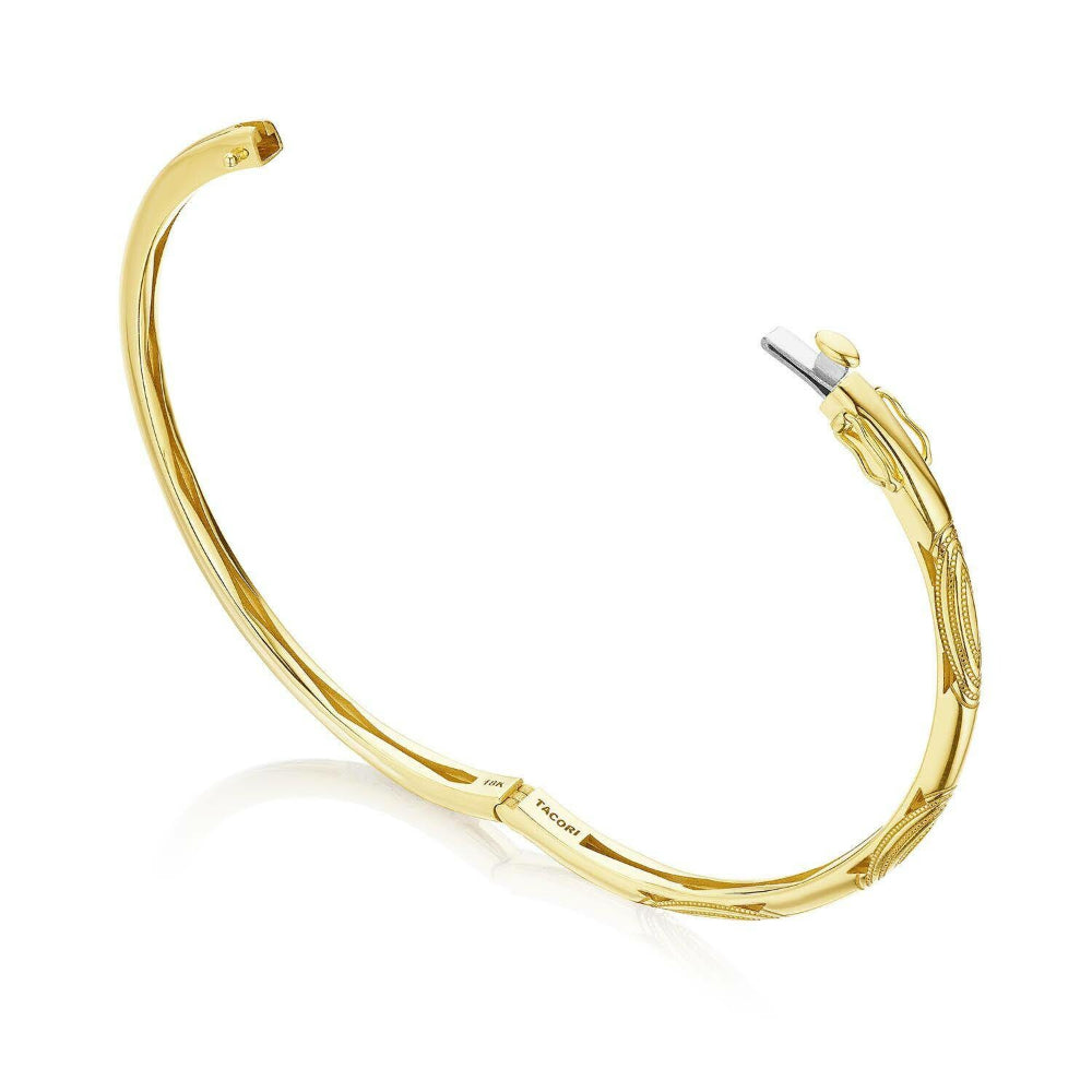 Tacori 18k Gold Crescent Eclipsle Bangle Bracelet