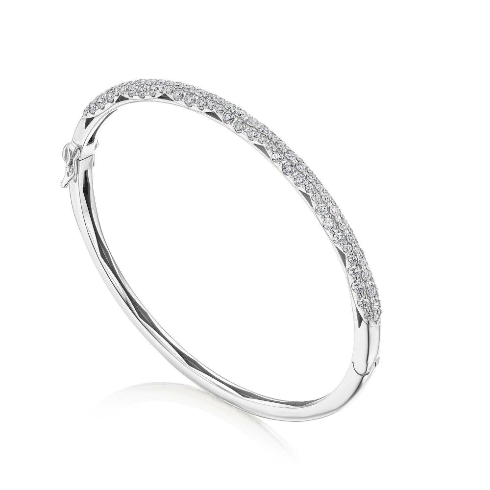 Tacori 18k Gold Crescent Eclipse High Polish Diamond Bangle