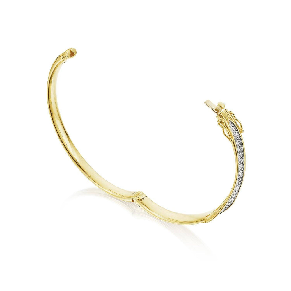 Tacori 18k Gold Dahlia Petal Diamond Pave Bangle