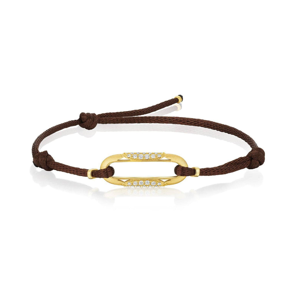 Tacori Crescent Eclipse Link Bracelet with Diamonds on Cord