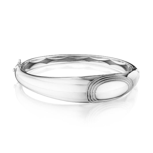 Tacori Crescent Eclipse Silver Domed Bangle