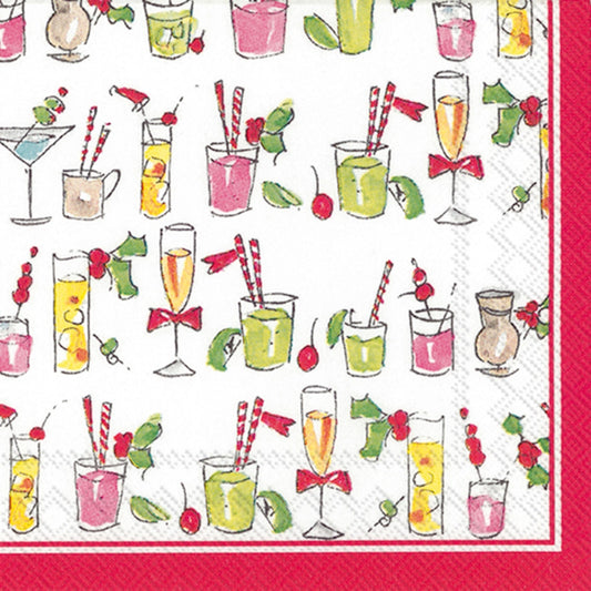 Fun Cocktails Christmas Cocktail Napkins - Pack of 20