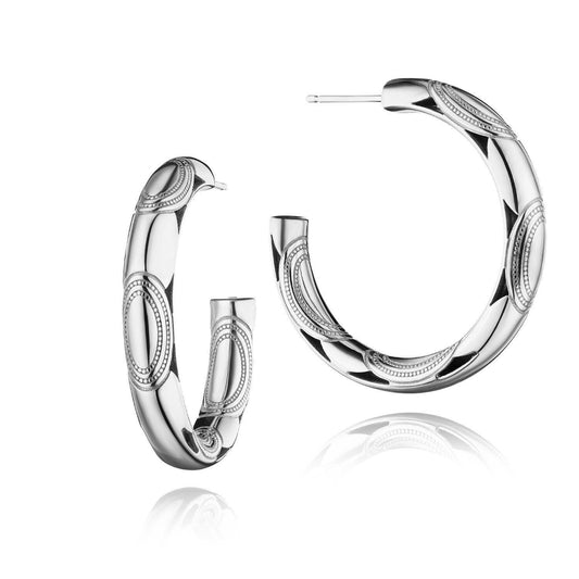 Tacori Crescent Eclipse Silver Chunky Hoops