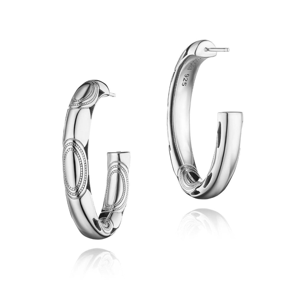 Tacori Crescent Eclipse Silver Chunky Hoops