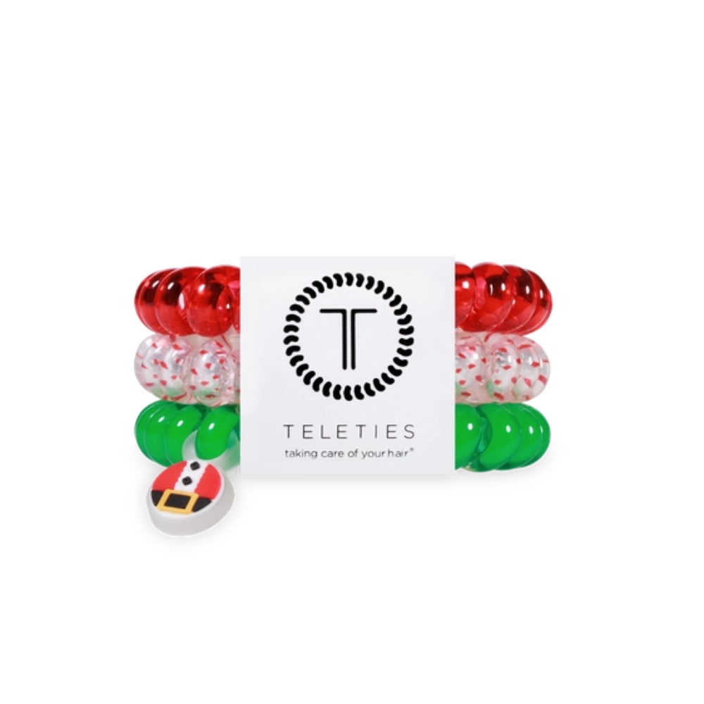 TELETIES Large Spiral Hair Coils Hair Ties - Holiday 2025