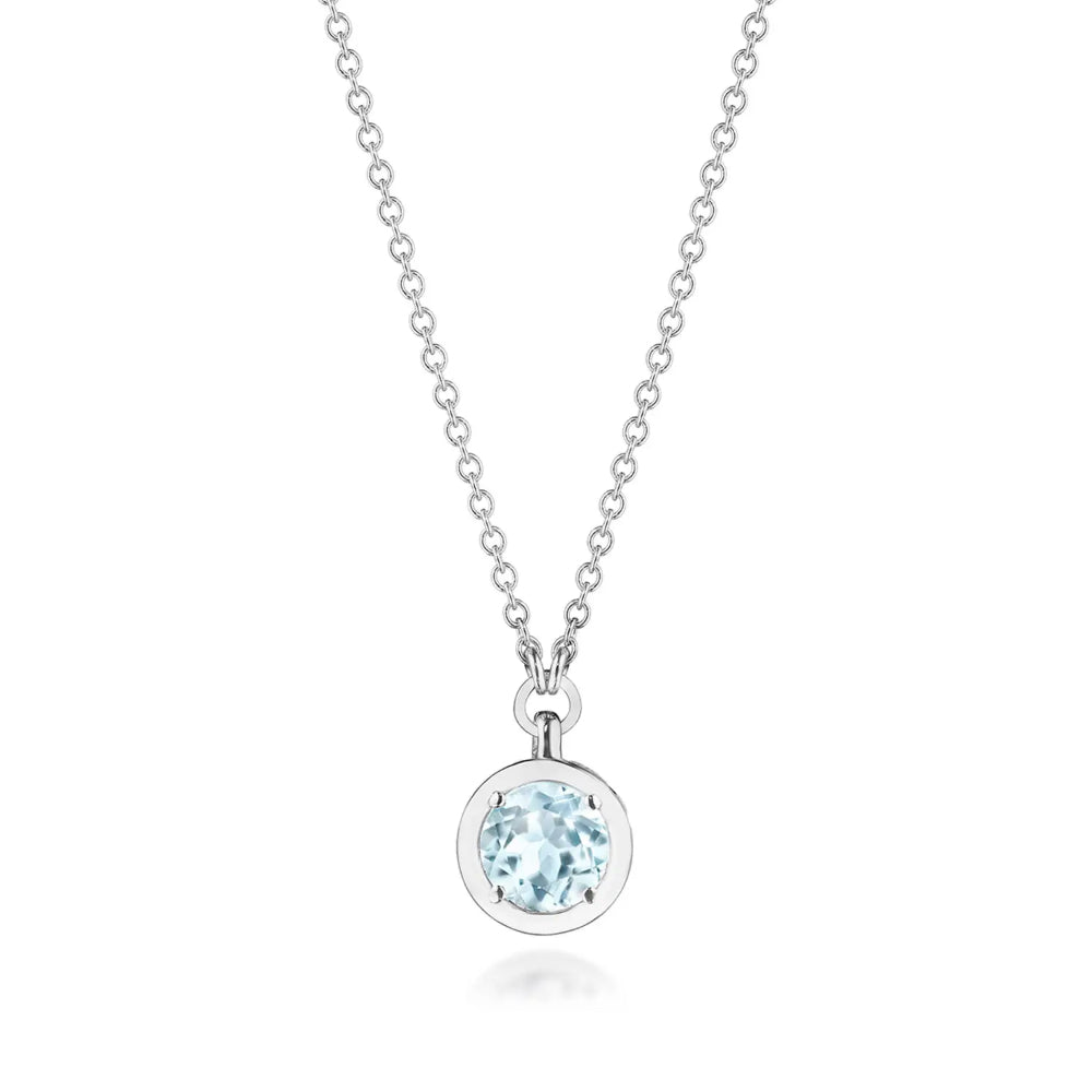 Tacori Allure Round Sky Blue Topaz Necklace, 0.7ct