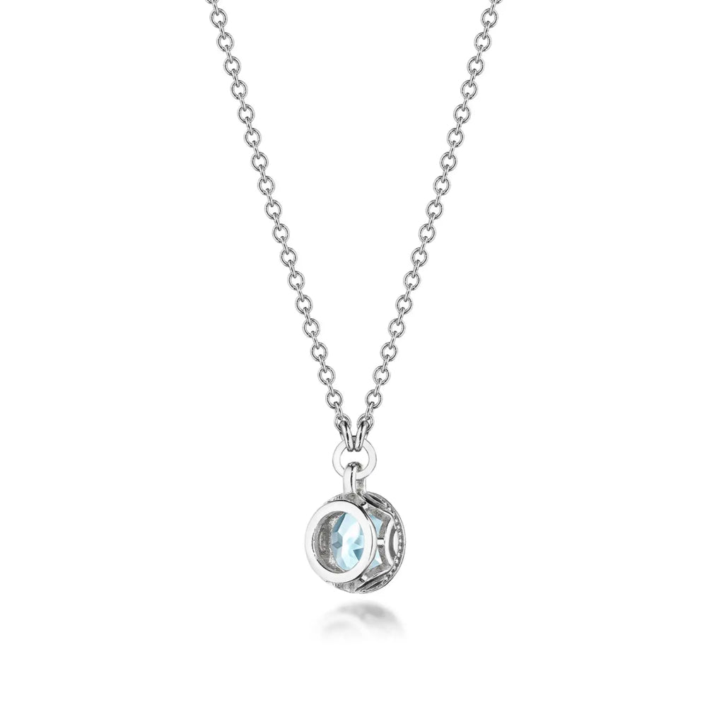 Tacori Allure Round Sky Blue Topaz Necklace, 0.7ct