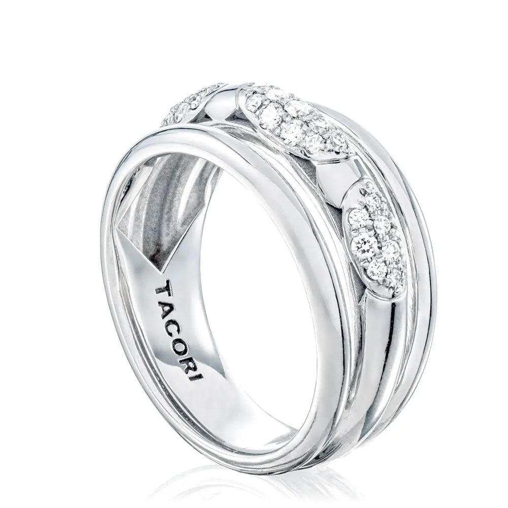 Tacori 18k Crescent Eclipse High Polish Stacked Ring