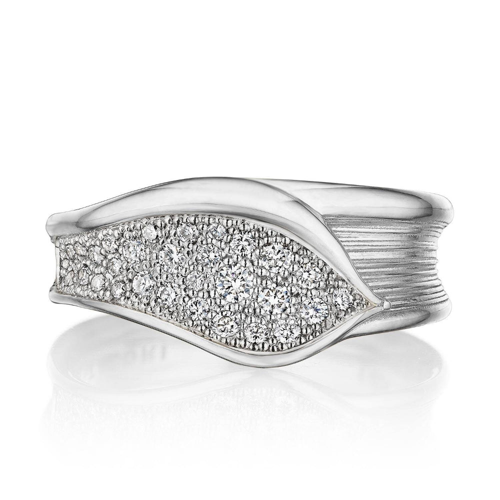 Tacori 18k Gold Dahlia Petal Diamond Pave Ring