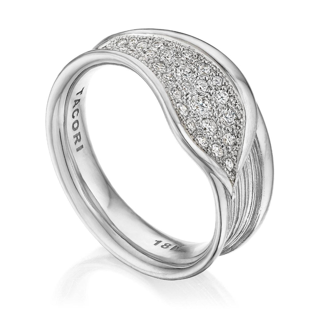 Tacori 18k Gold Dahlia Petal Diamond Pave Ring