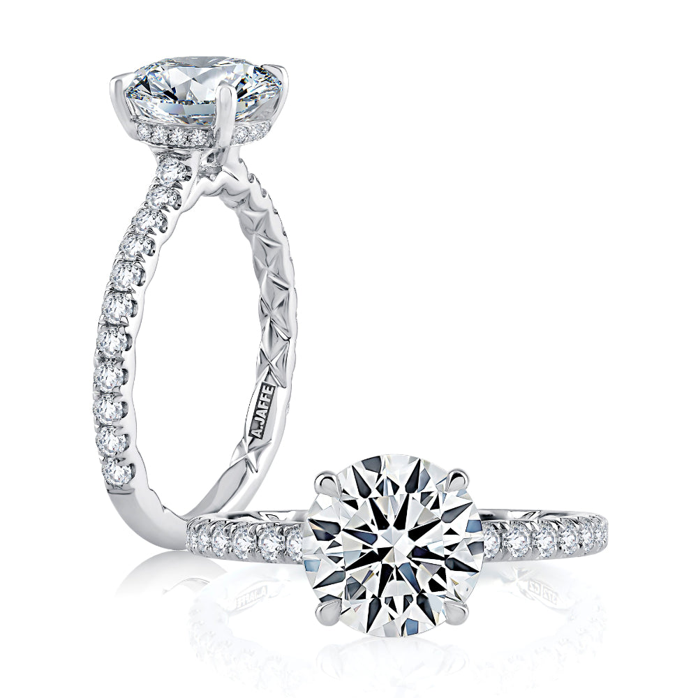 A. Jaffe Round Diamond Solitaire Engagement Ring