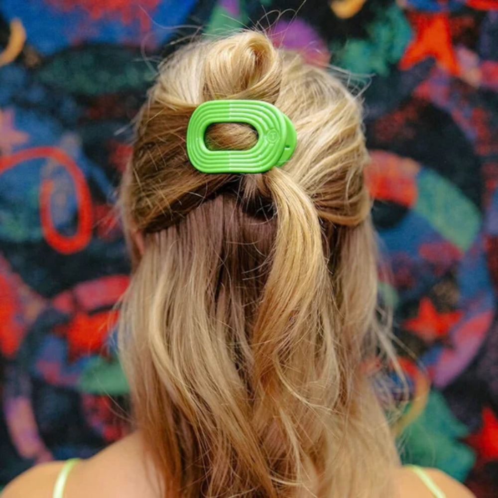 TELETIES Flat Round Hair Clip - Glow For It