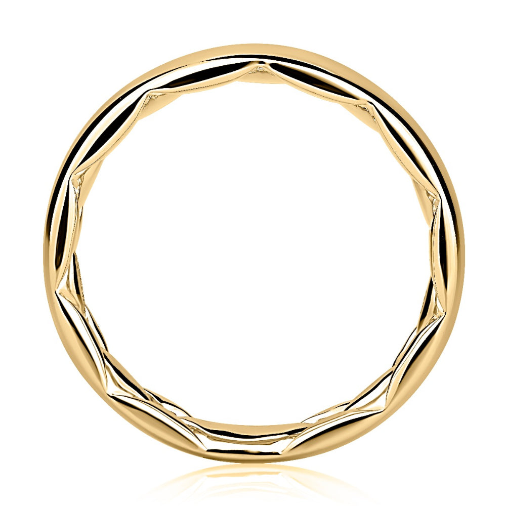 A Jaffe 14k Gold 6mm Classic Quilted Wedding Band