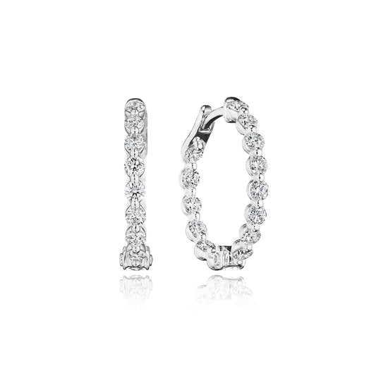 Verragio 18k Diamond "Majesty" Hoop Earrings