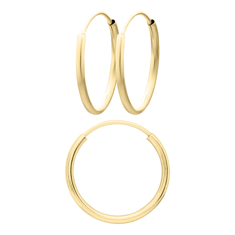 Children's 14k Gold 12mm Hoop Earrings