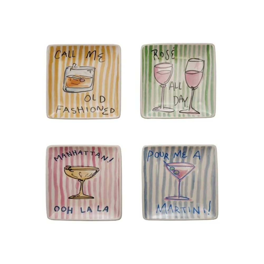 Hazel Mazel 5" Stoneware Cocktail Plate