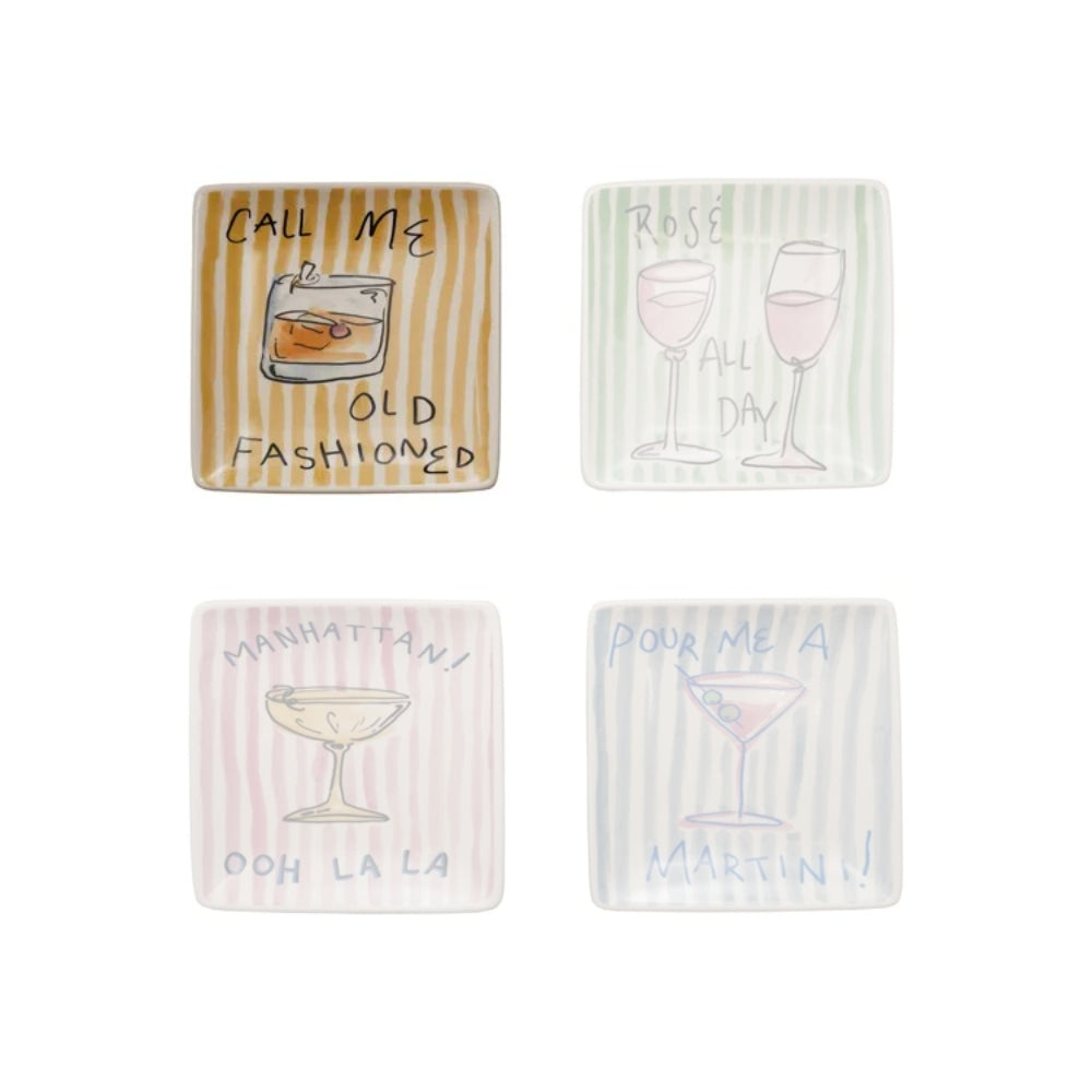 Hazel Mazel 5" Stoneware Cocktail Plate