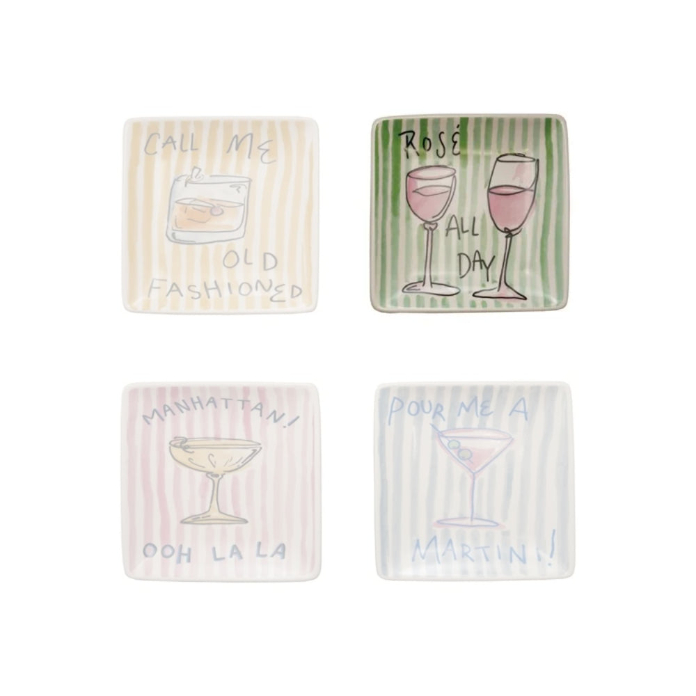 Hazel Mazel 5" Stoneware Cocktail Plate