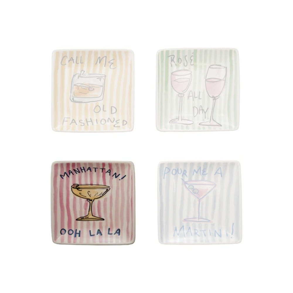 Hazel Mazel 5" Stoneware Cocktail Plate