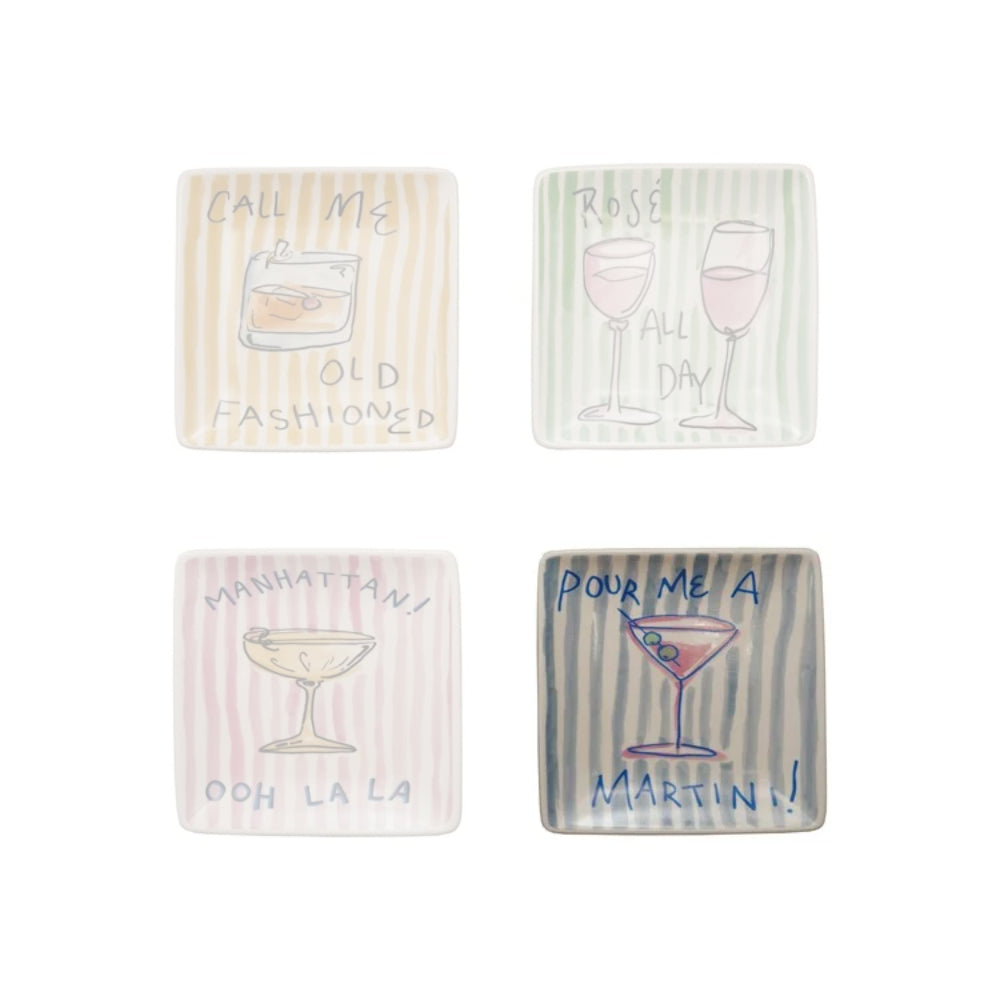 Hazel Mazel 5" Stoneware Cocktail Plate