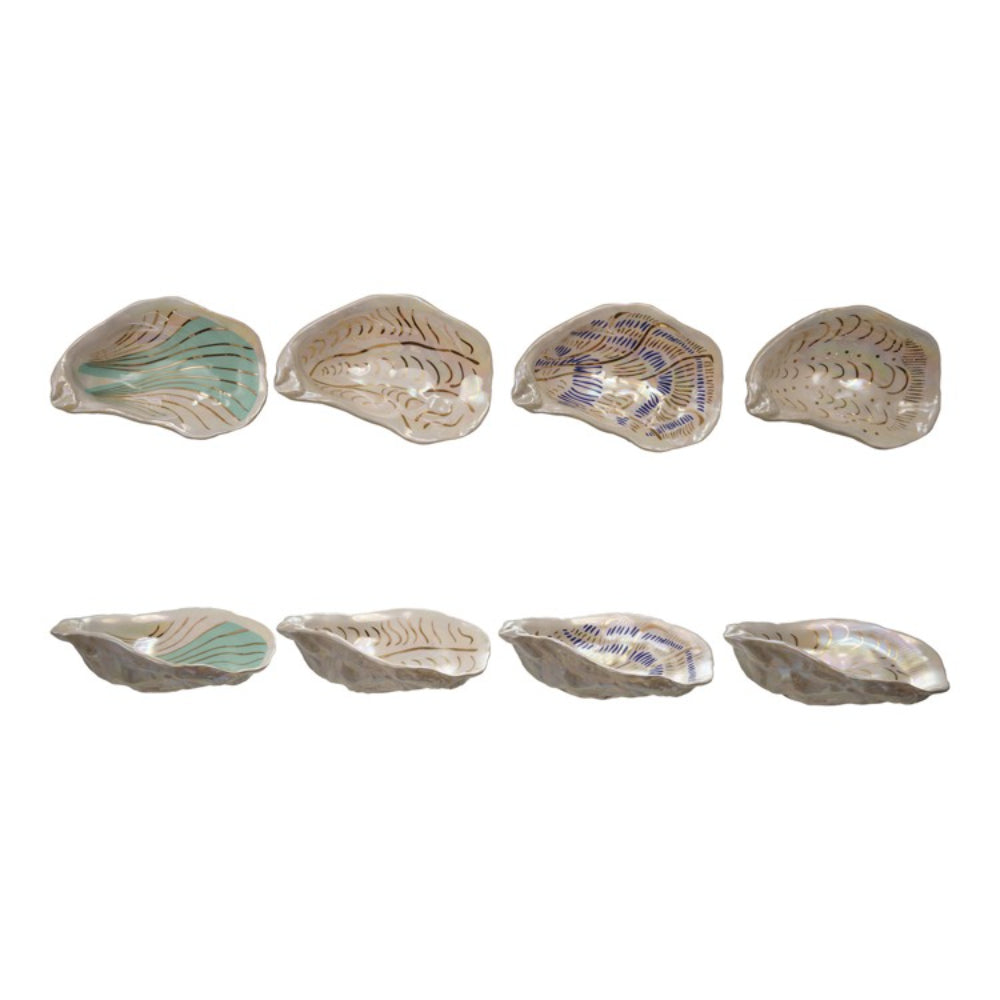 Hazel Mazel Hand-Painted Ceramic Oyster Shell
