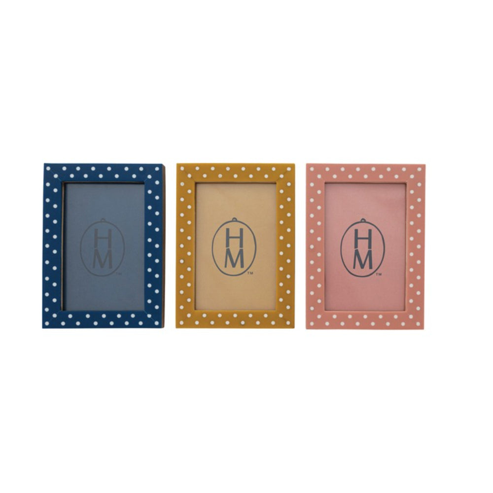 Hazel Mazel 4x6 Resin Polka Dot Photo Frame