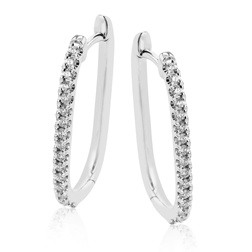 Simon G. 18k Gold Hoop Earrings with Diamonds