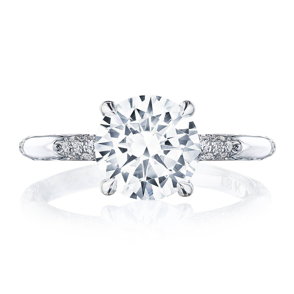 Diamond ring with a white background