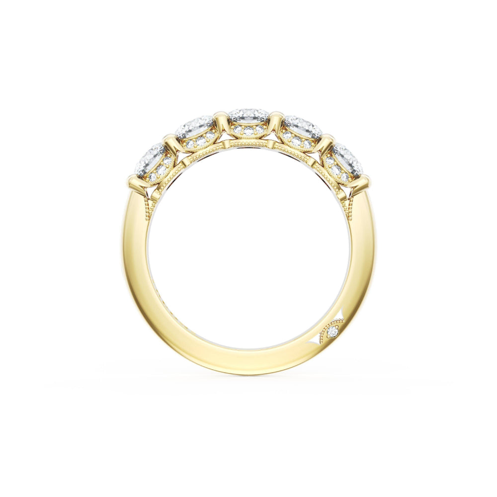 Tacori 18k Gold Classic Crescent RoyalT Round Cut Diamond Band